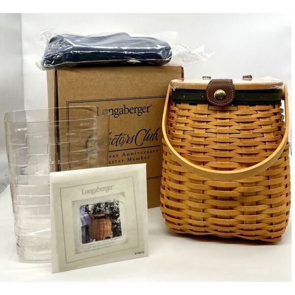 NEW Longaberger Collectors Club Charter Member 5 Yr Anniversary Basket - Picture 1 of 13